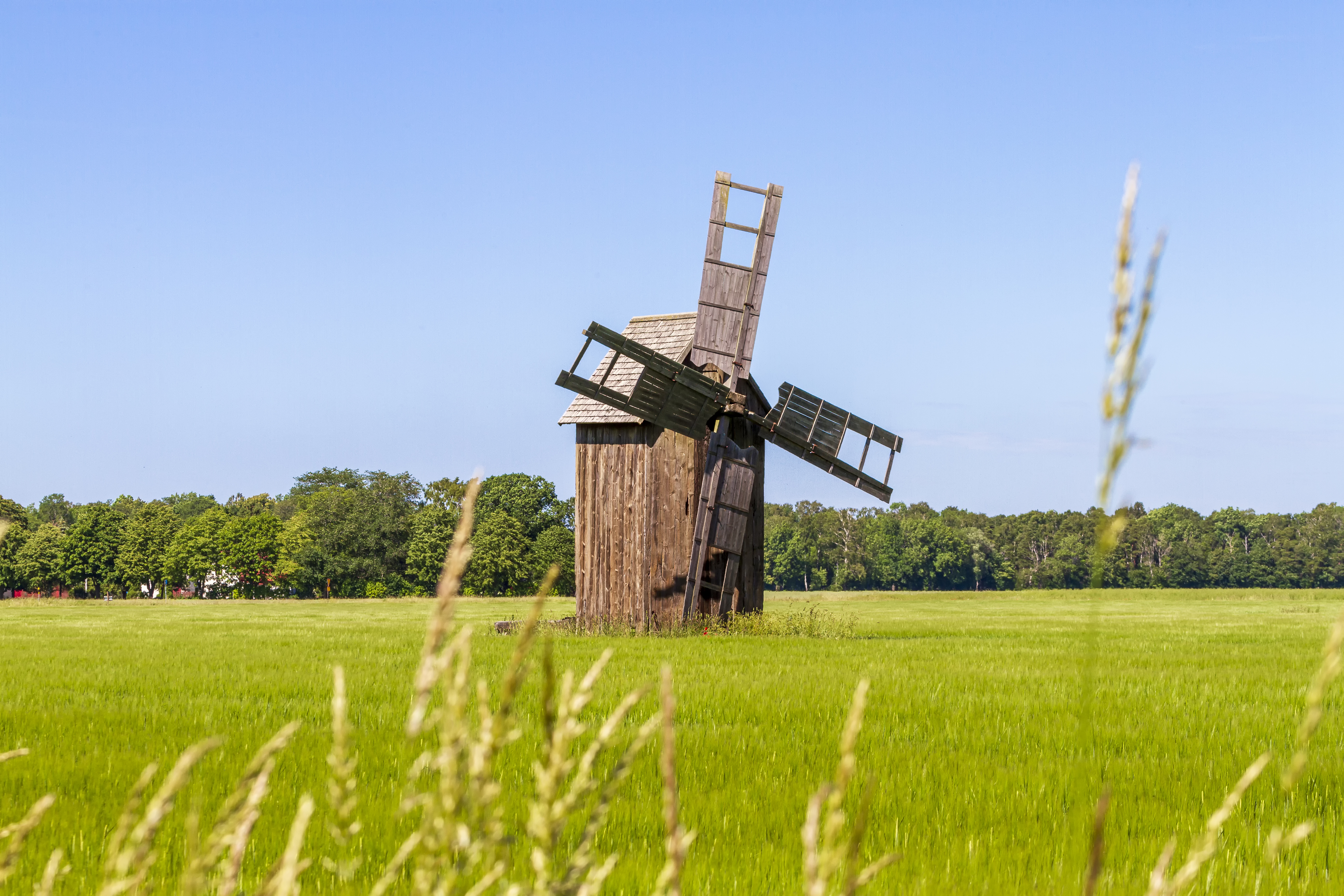 Windmühle zwischen Spronge und Hablingbo auf Gotland, Gotlands