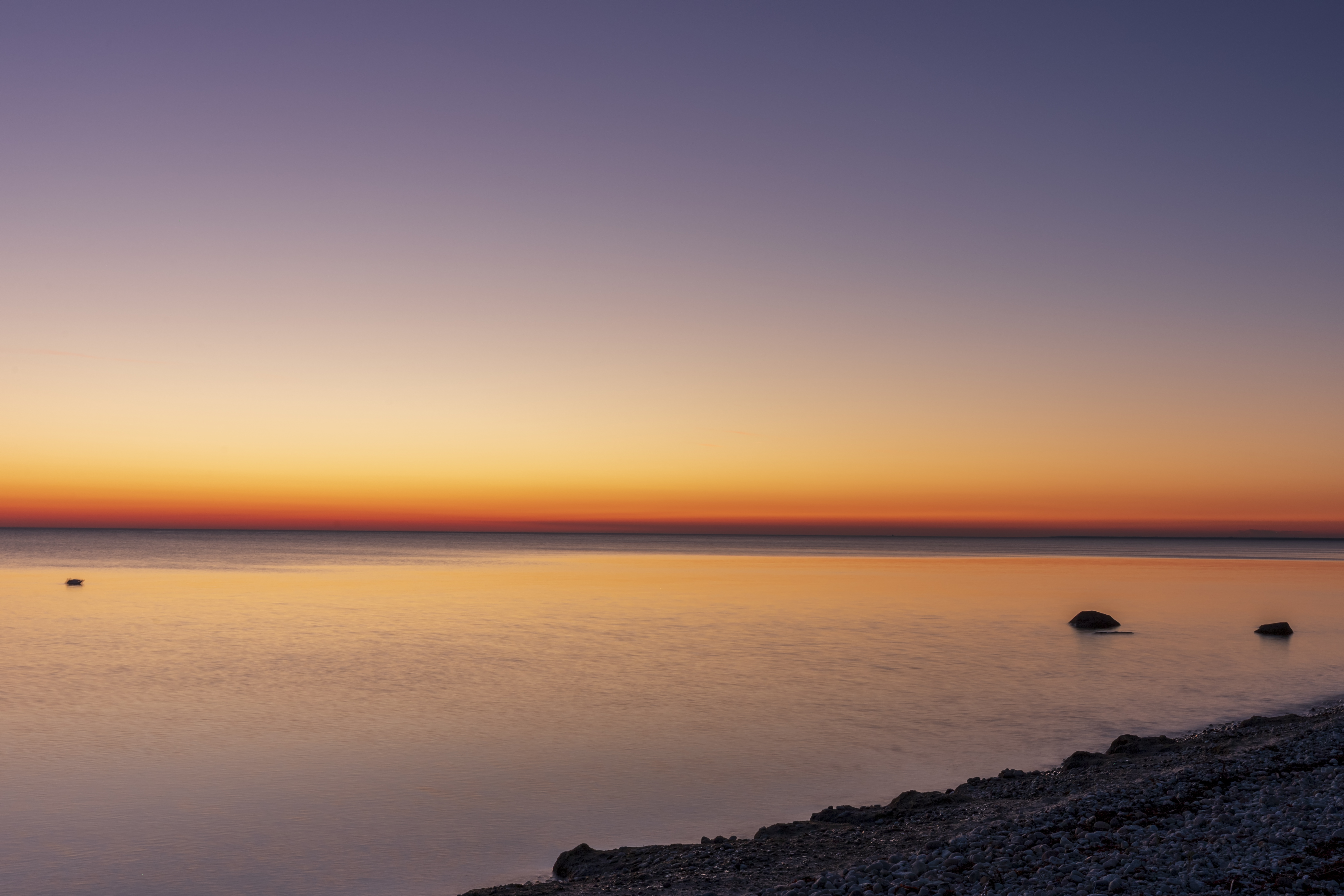 Sonnenuntergang am Strand nahe Djupvik auf Gotland, Gotlands lä