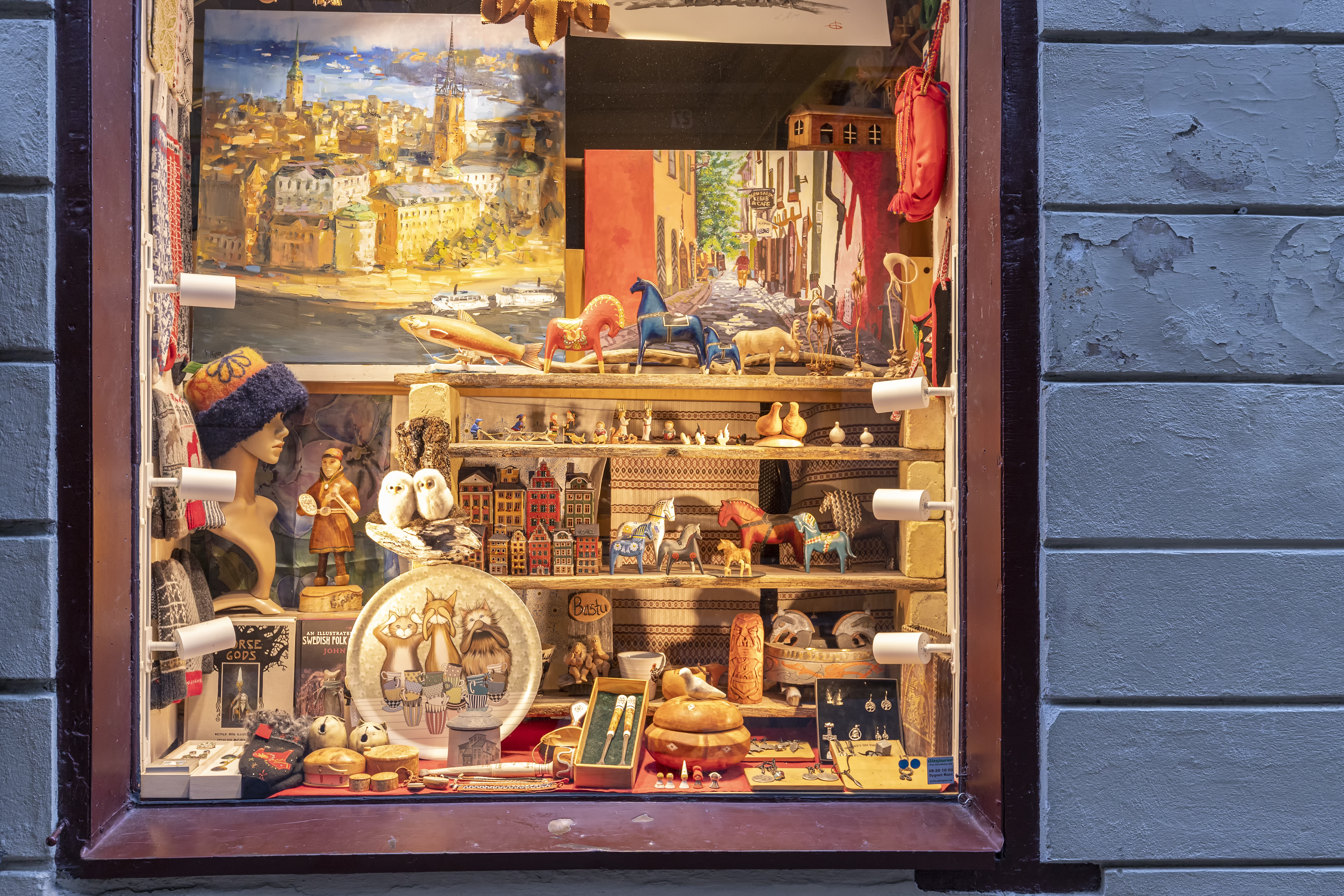 Schaufenster in Gamla stan Stockholm, Stockholms län